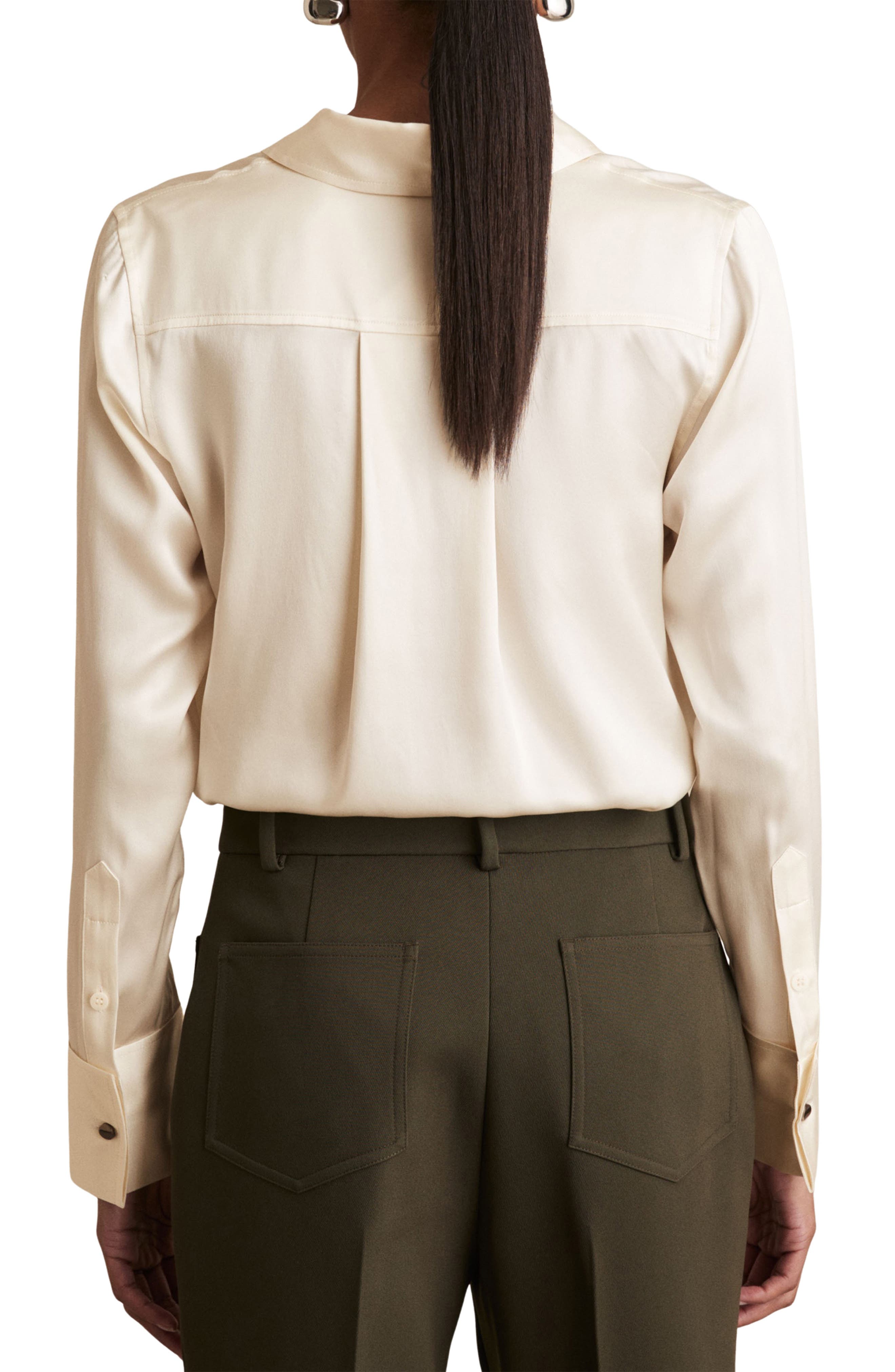Ameira Silk Button-Up Shirt - image 4