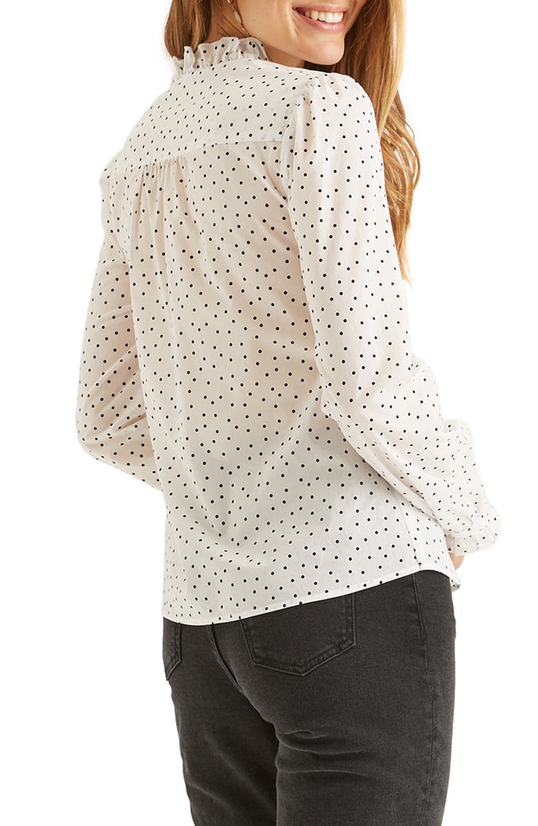 Boden Pippa Ruffle V-Neck Blouse, Alternate, color,