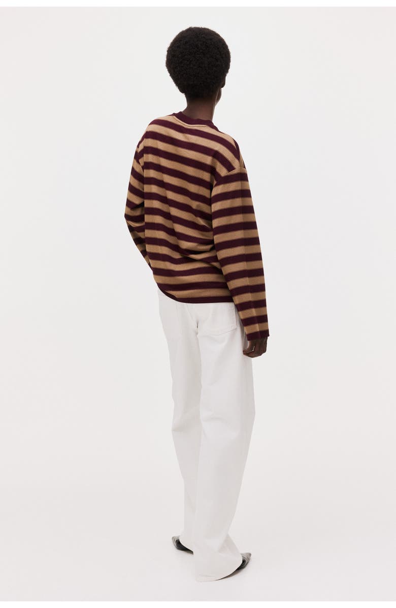 H&M Pocket-detail Top, Alternate, color, Burgundy/Striped