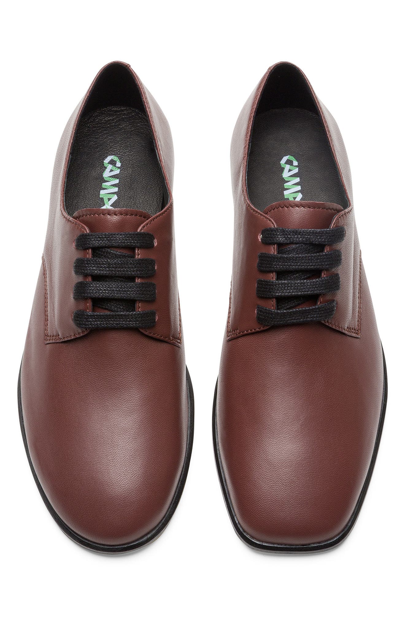 Camper Mixed Toe Leather Derby, Alternate, color, 