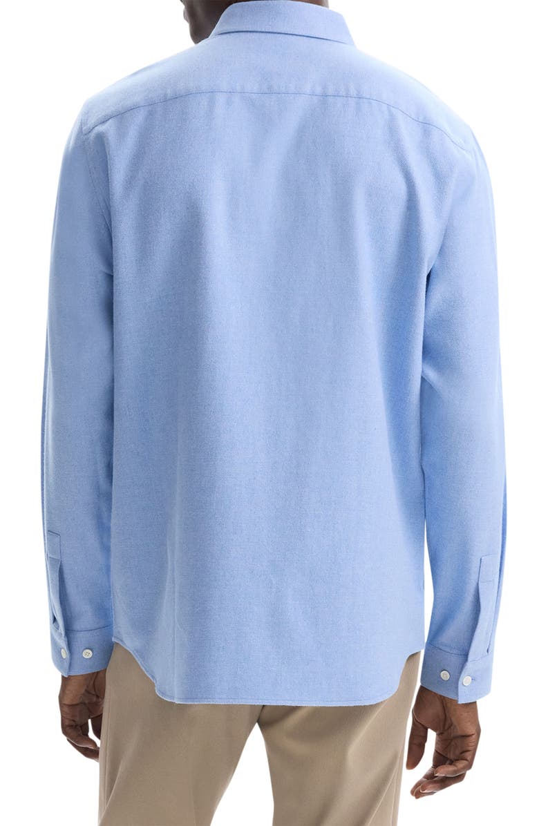 Theory Irving Flannel Button-Up Shirt, Alternate, color, Skylight Melange