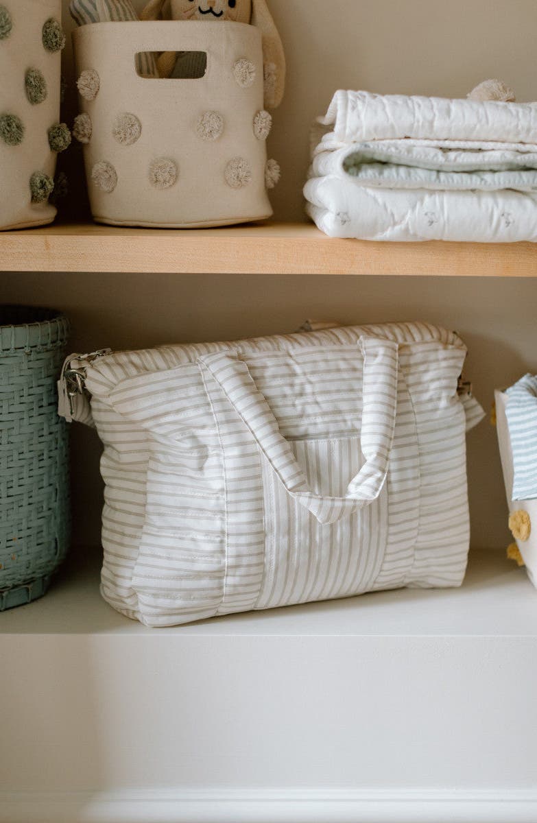 Pehr Stripes Away Diaper Bag, Alternate, color, Stripes Away Pebble Grey