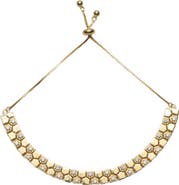 Argento Vivo Sterling Silver Double Row Cubic Zirconia Slider Bracelet