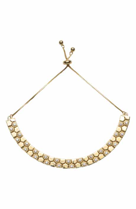 Double Row Cubic Zirconia Slider Bracelet