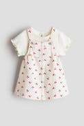 H&M 2-piece Dungaree Dress And Top Set