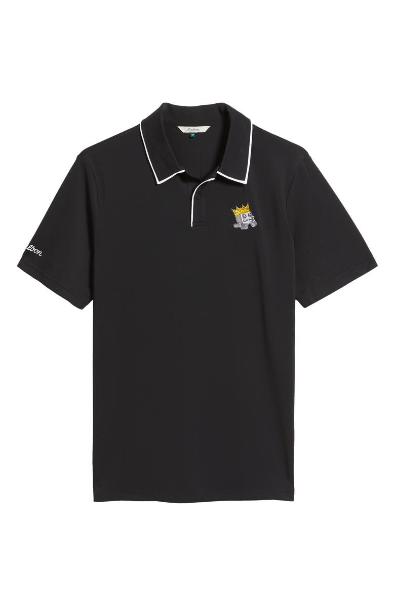Malbon Golf Fairway Monarch Piqué Performance Golf Polo, Alternate, color, Black