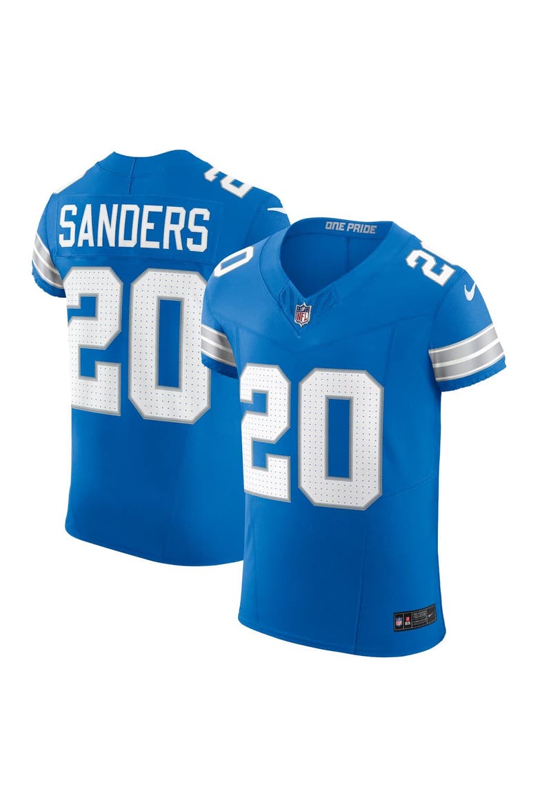 Men's Nike Barry Sanders Blue Detroit Lions Retired Player Vapor F.U.S.E. Elite Jersey, Main, color, Blue