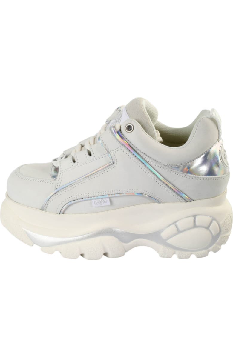 Buffalo Boots Classic Low Leather Sneaker, Main, color, Offwhite/Silver