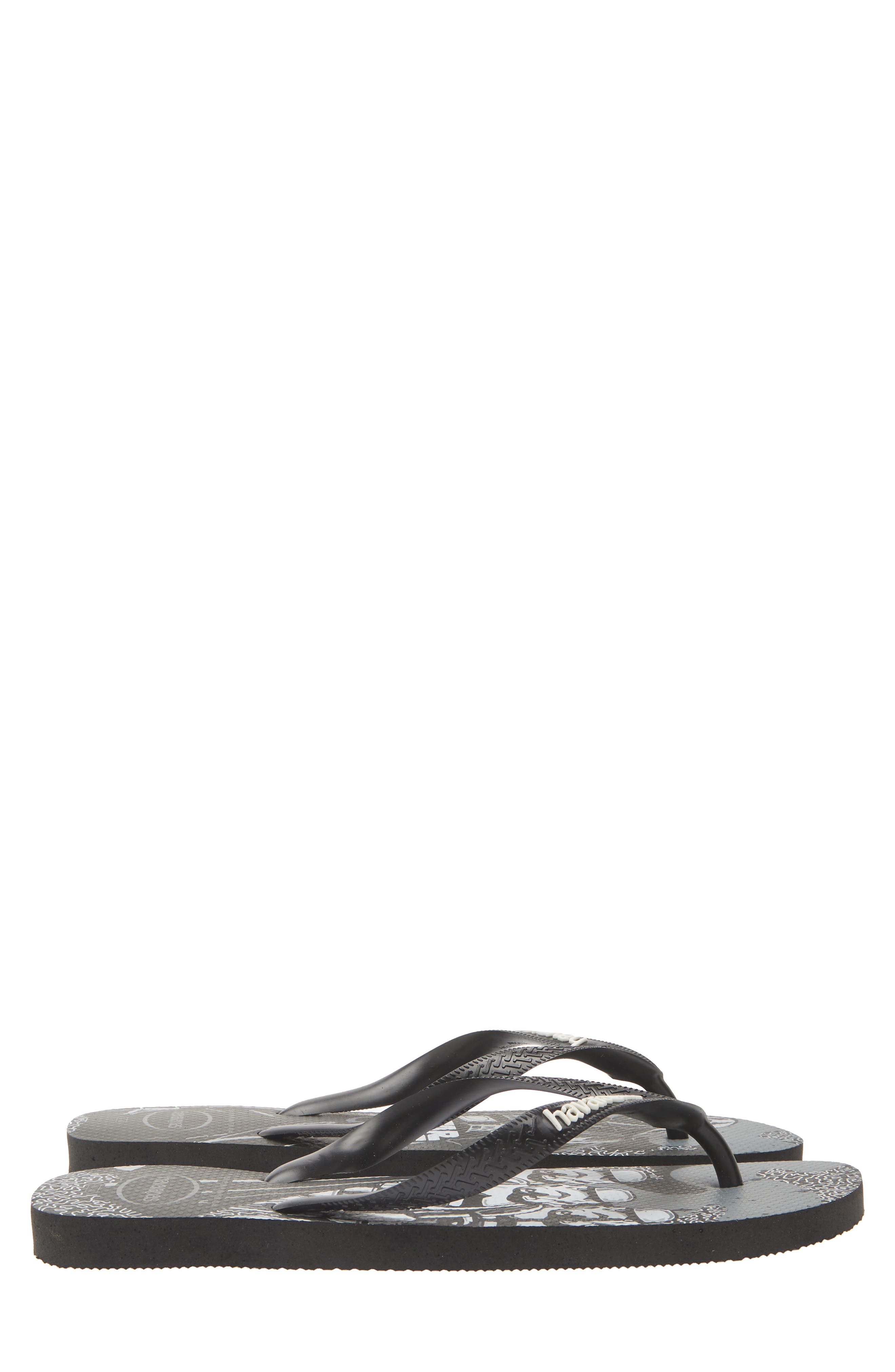 Star Wars Flip Flop, Alternate, color, BLACK/ BLACK/ WHITE