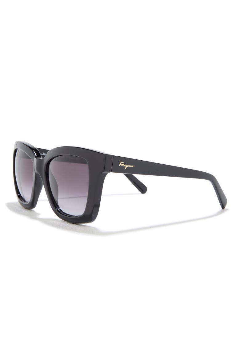 53mm Square Sunglasses, Alternate, color, BLACK