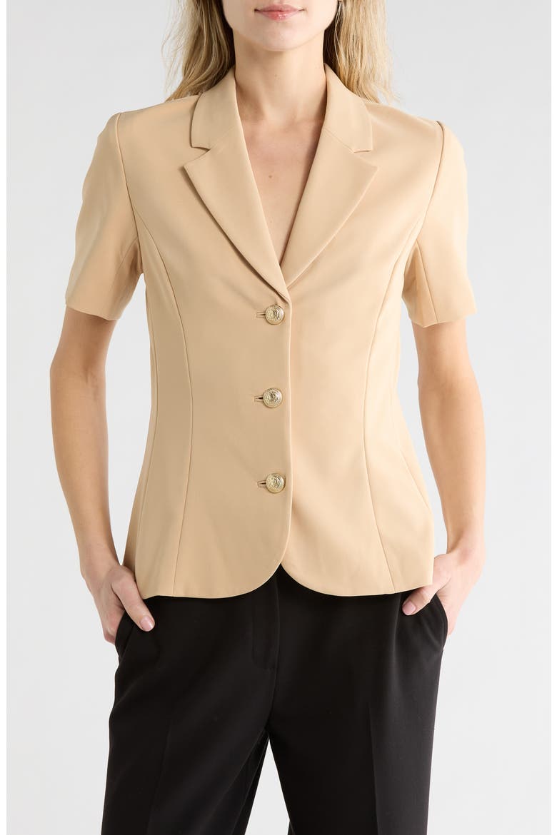 Short Sleeve Blazer, Main, color, CUBAN SAND