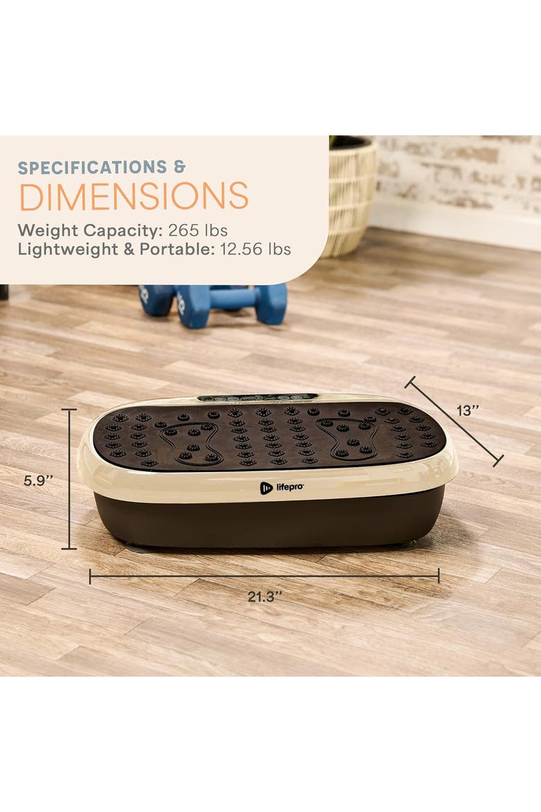 HexaPlate Lite Vibration Plate Exercise Machine Full Body Recovery and Muscle Toning, Alternate, color, Metallic Gold