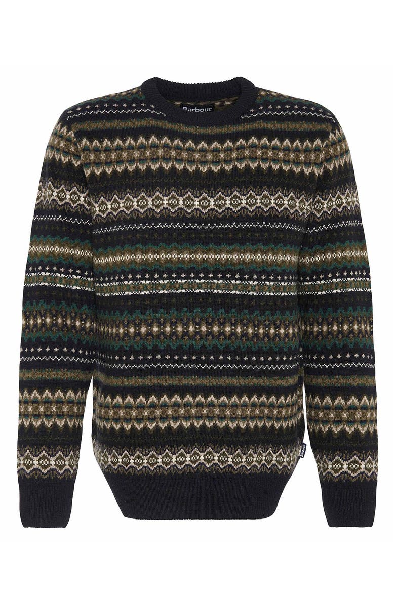 Barbour Case Fair Isle Wool Sweater, Alternate, color, Black Marl