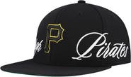 Mitchell & Ness Men's Mitchell & Ness Black Pittsburgh Pirates Just Don x MLB Lux Script Snapback Hat