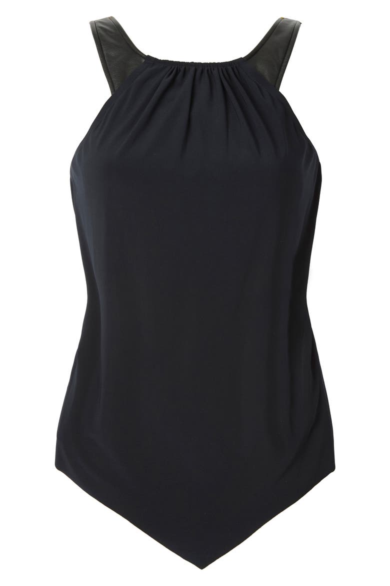 Moto Chic Rachel Tankini, Alternate, color, BLACK