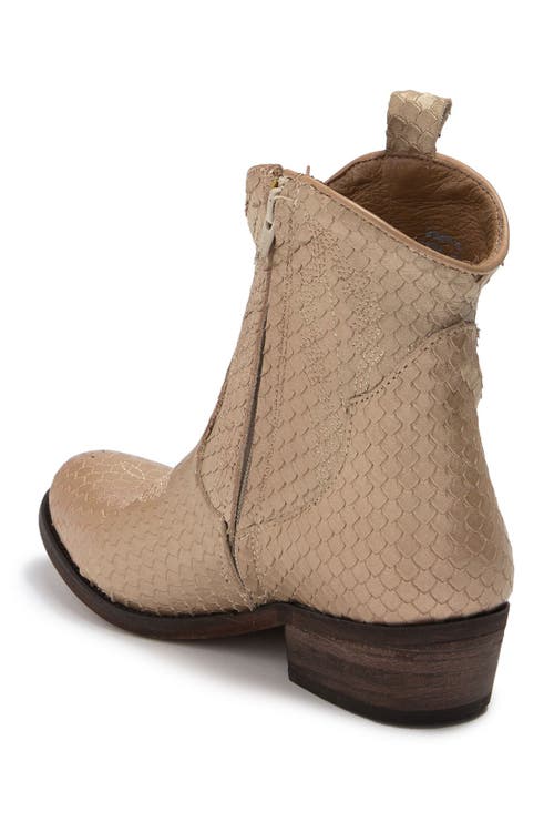 Zigi Artisan Mireya Western Ankle Bootie In Gold Ske L