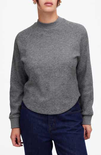 Madewell Long Sleeve Waffle Knit Crewneck T-Shirt