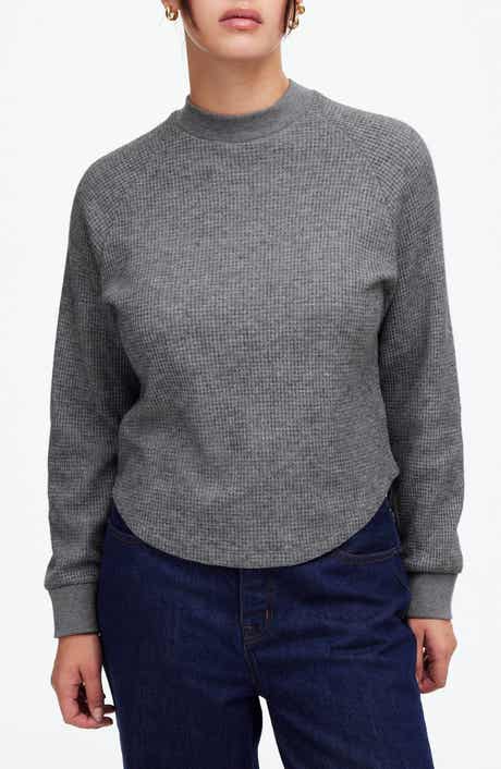 Madewell Long Sleeve Waffle Knit Crewneck T-Shirt