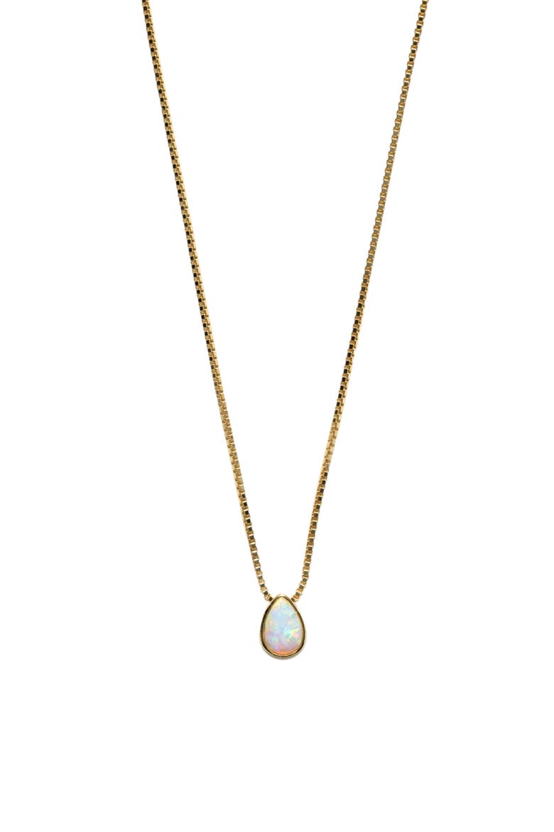 Opal Teardrop Pendant Necklace, Main, color, GOLD