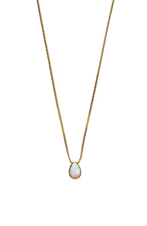 Opal Teardrop Pendant Necklace