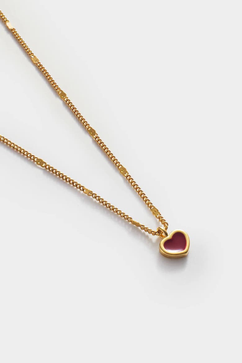 Rouge Waterproof Gold Heart Necklace, Alternate, color, Gold
