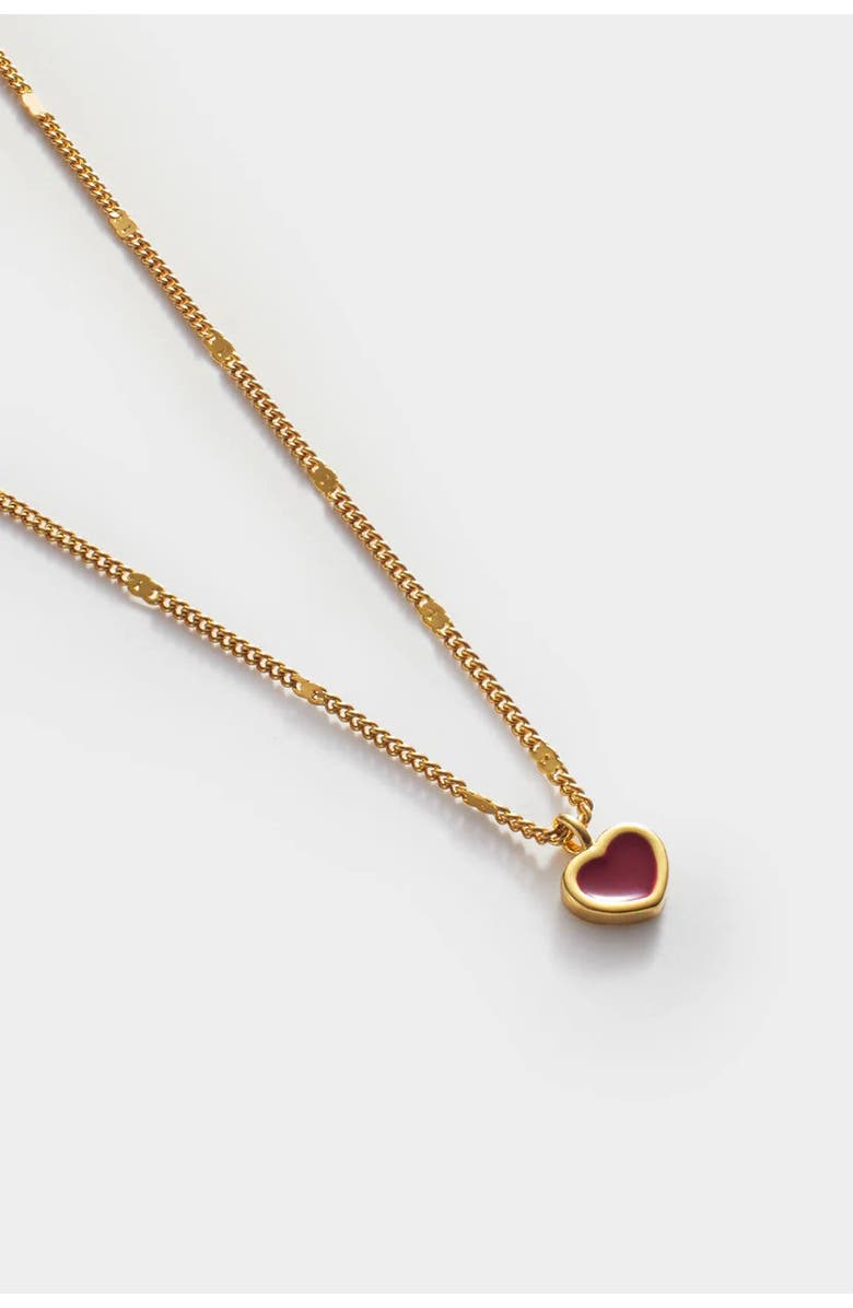 Katie Loxton Rouge Waterproof Gold Heart Necklace, Alternate, color, Gold