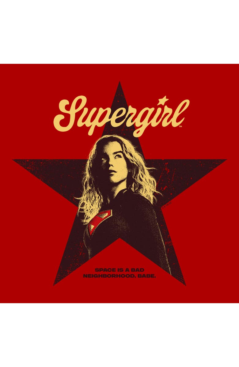 Supergirl Men's Supergirl Star Frame Kara Graphic T-Shirt, Alternate, color, Red