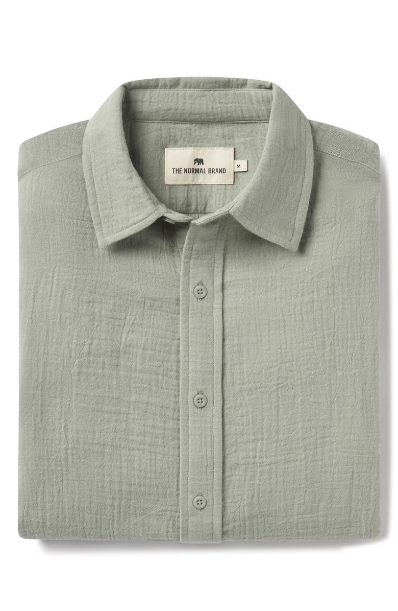 The Normal Brand Kalo Cotton Gauze Button-Up Shirt, Alternate, color, 