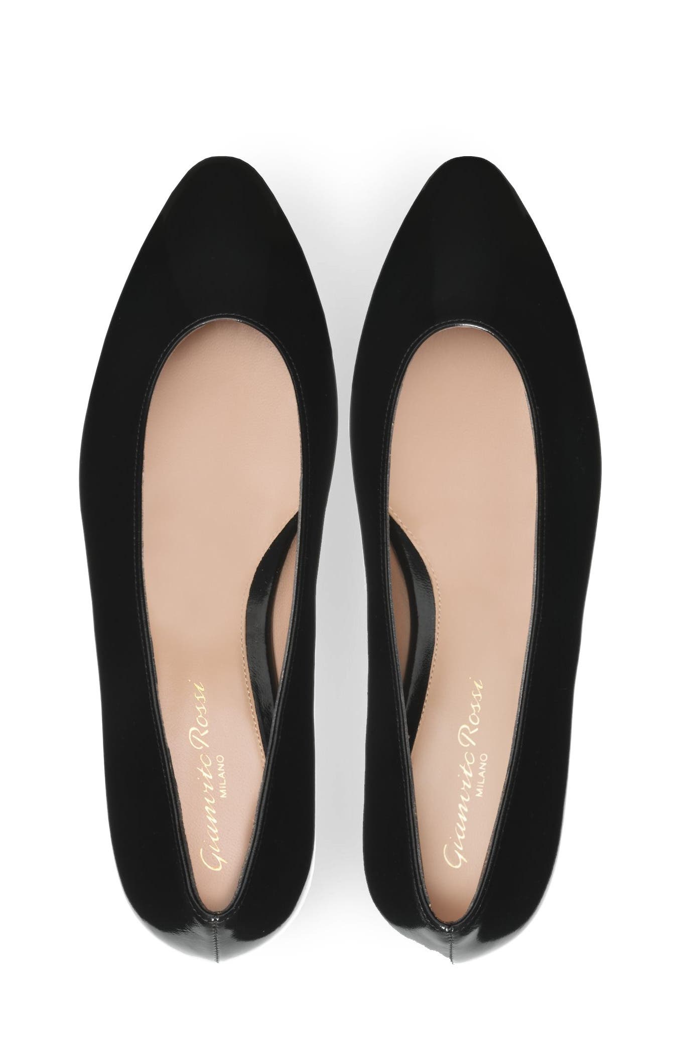 Gianvito Rossi Amelia Flat, Alternate, color, Black Nappa