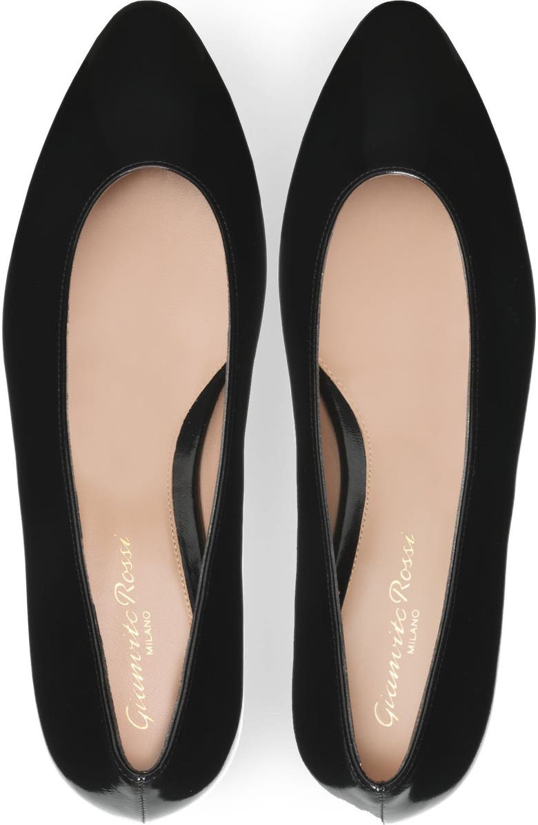 Gianvito Rossi Amelia Flat, Alternate, color, Black Nappa