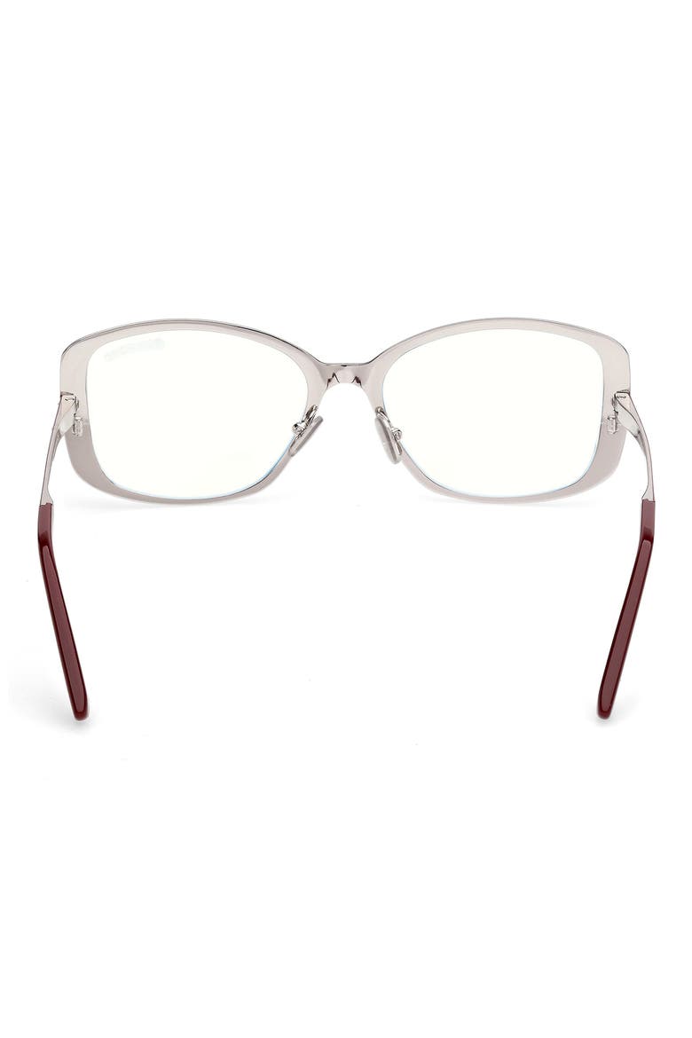 54mm Rectangular Optical Glasses, Alternate, color, BURGUNDY ENAMEL / PALLADIUM
