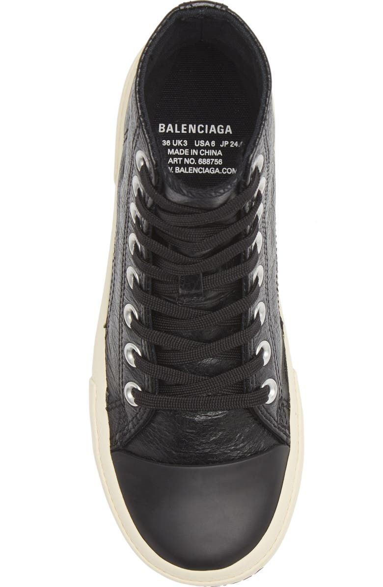 Balenciaga Paris Leather High Top Sneaker, Alternate, color,