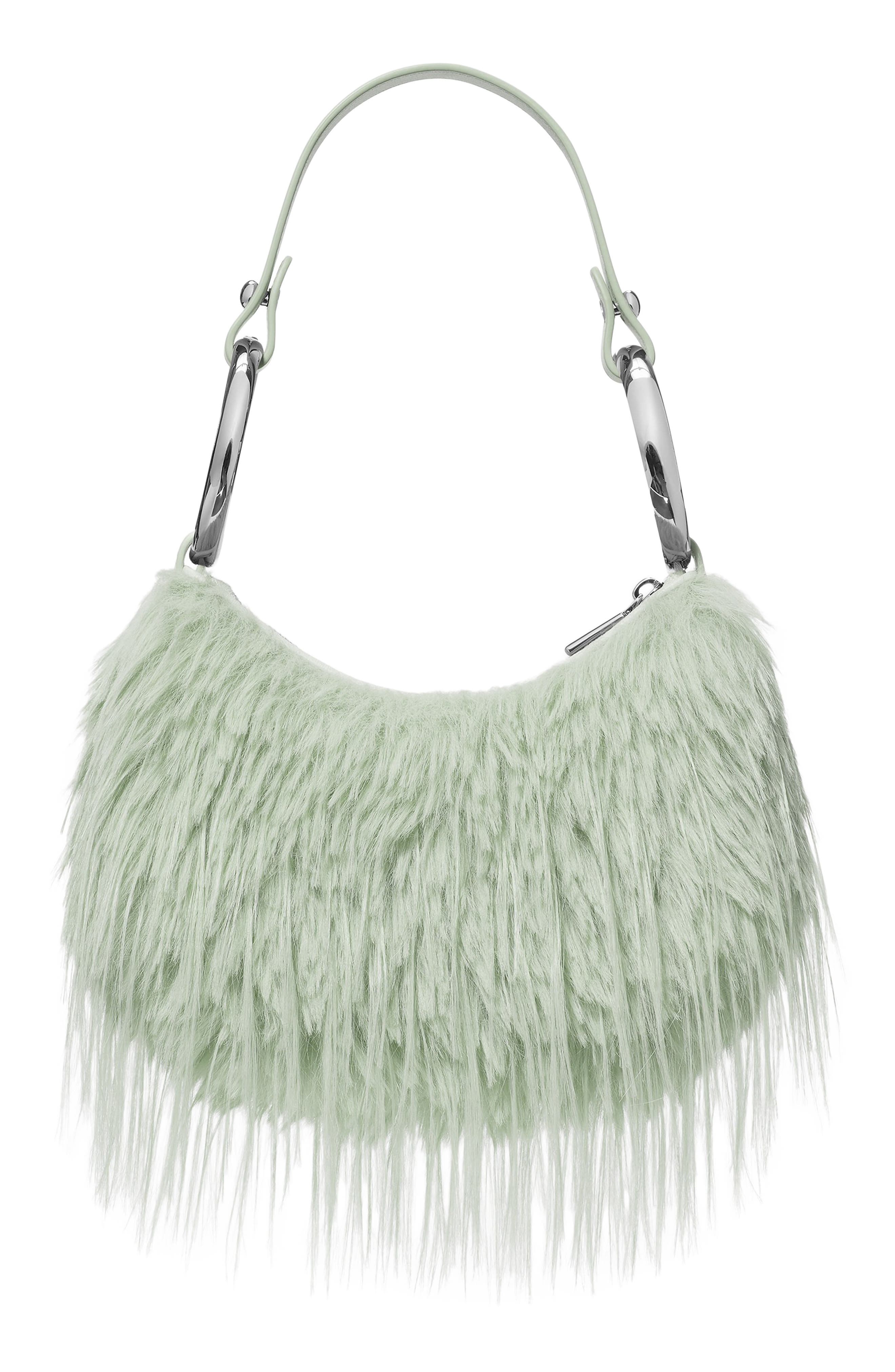 Kate Spade New York the bangle faux fur shoulder bag, Alternate, color, 