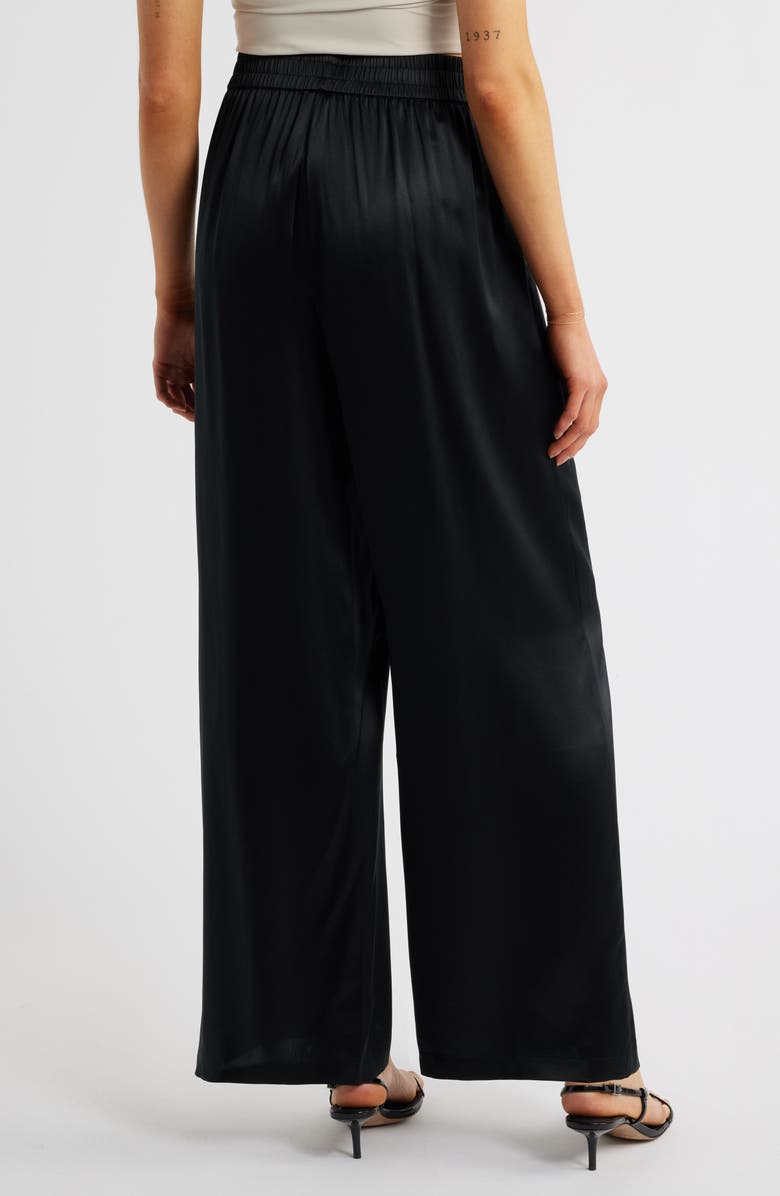 CAMI NYC Bleecker Silk Charmeuse Pants, Alternate, color, Black