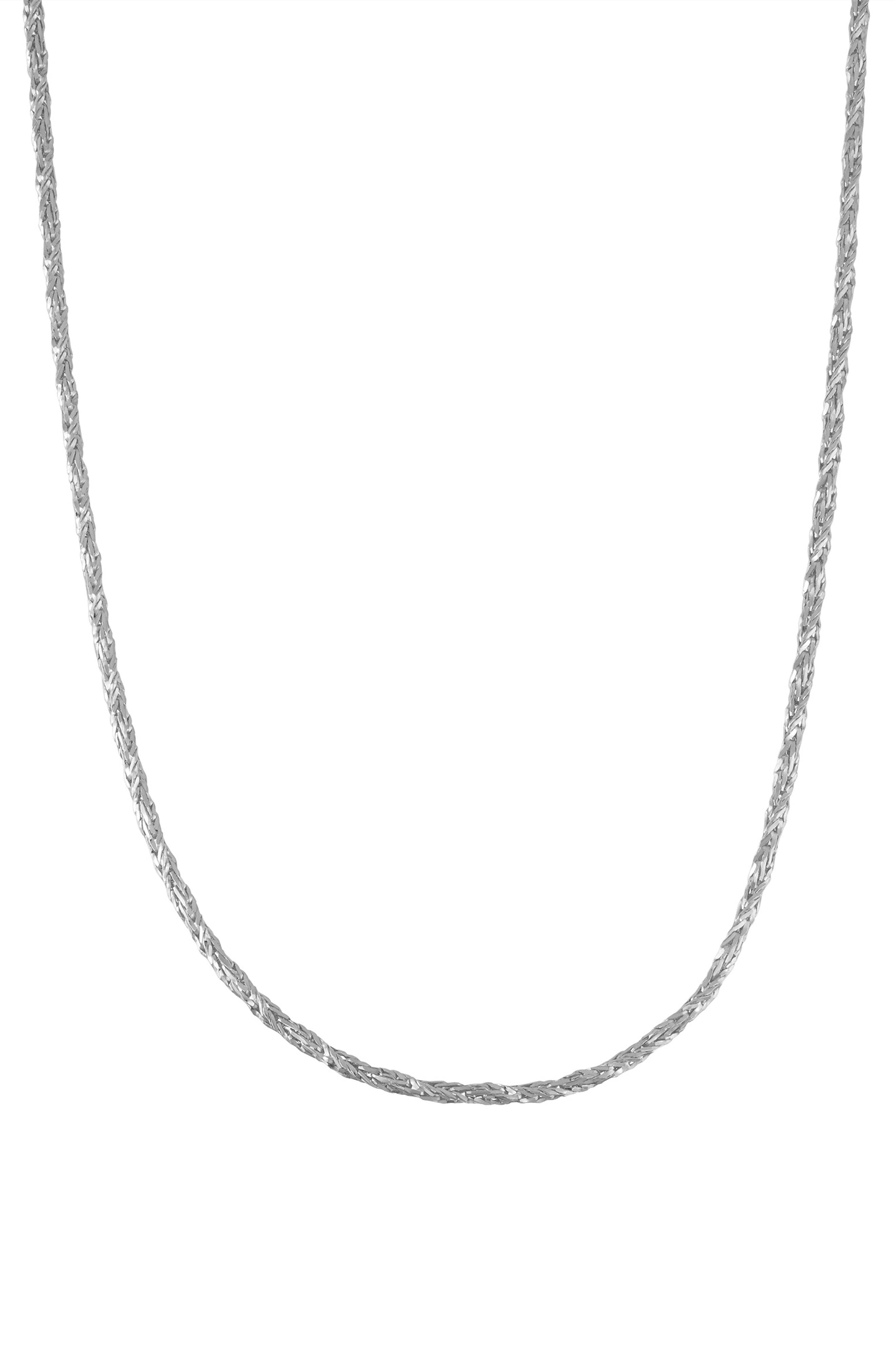 FZN Sterling Silver Foxtail Chain Necklace