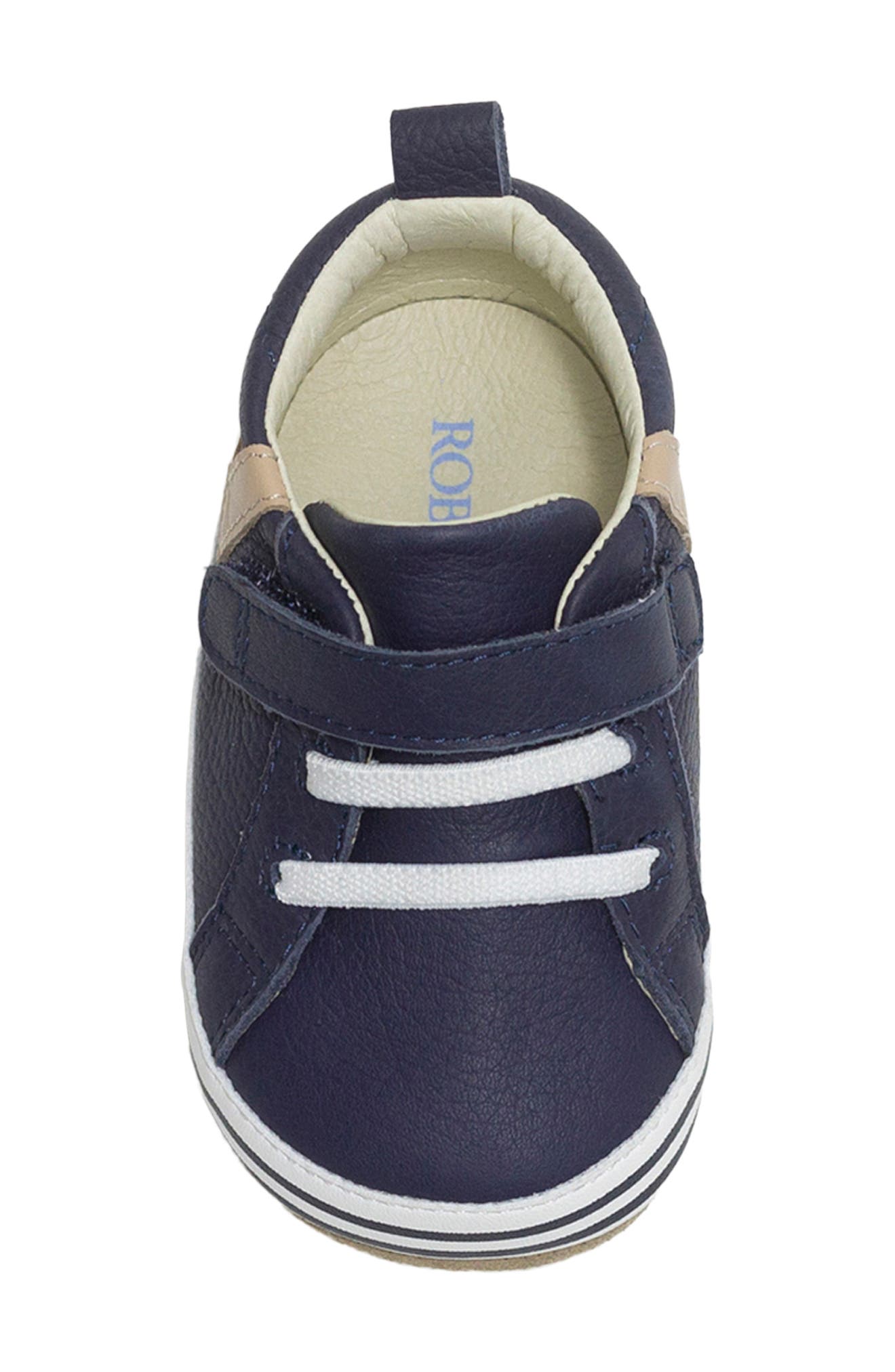 Robeez<sup>®</sup> Adam Leather Sneaker, Alternate, color, Navy