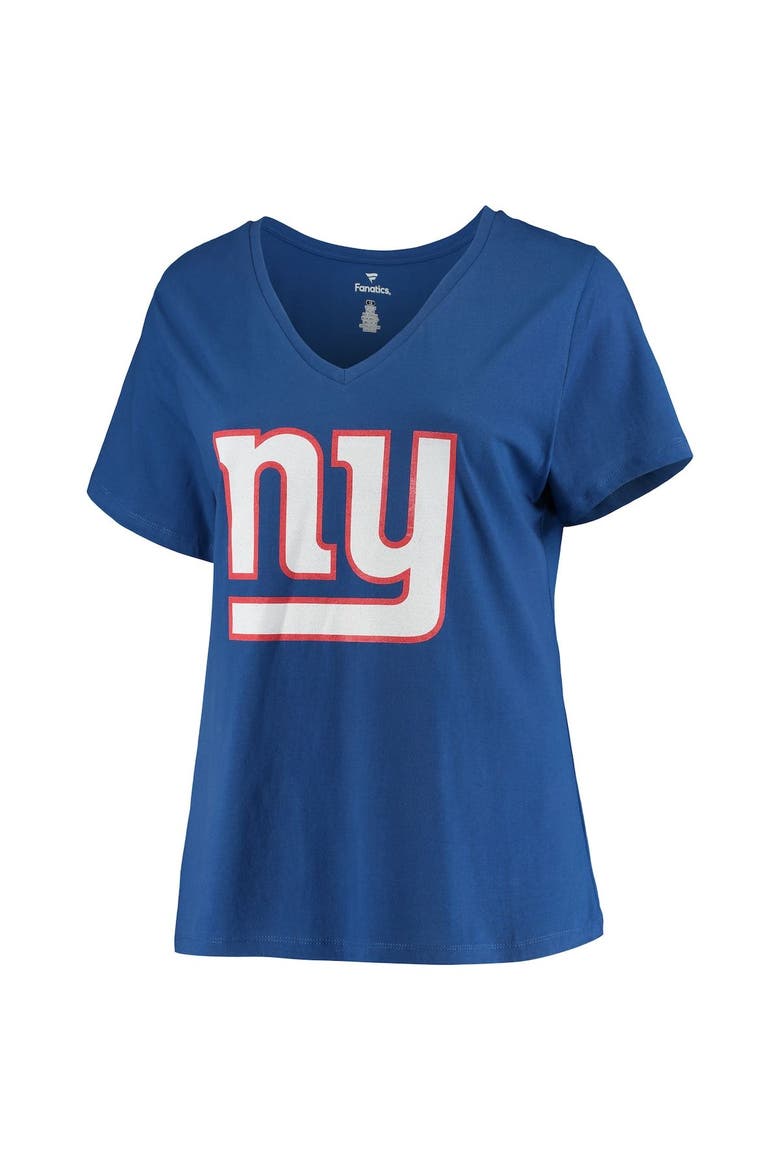 Women's Fanatics Branded Saquon Barkley Royal New York Giants Plus Size Name & Number V-Neck T-Shirt, Alternate, color, Royal