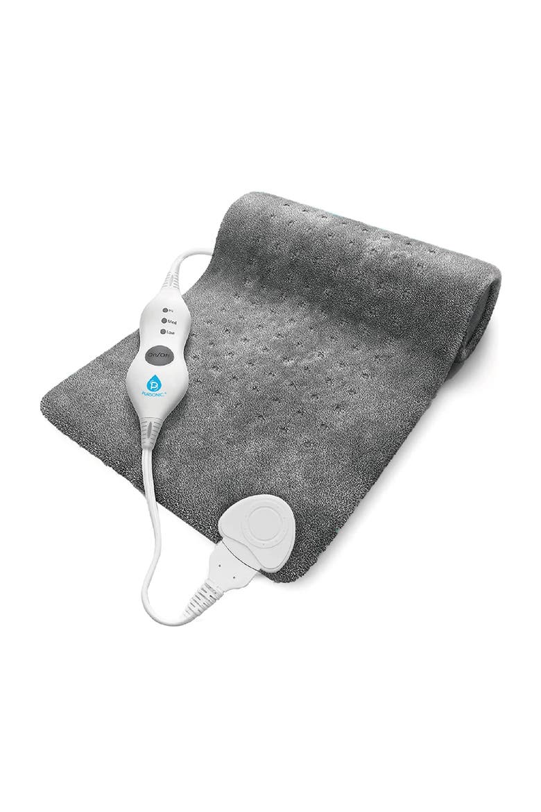 6 Speed Massage Gun & Electric Heating Pad, Main, color, Grey