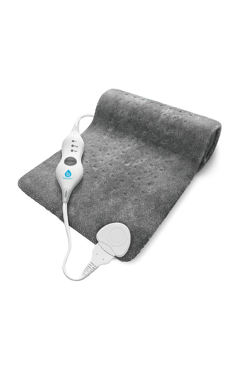 PURSONIC 6 Speed Massage Gun & Electric Heating Pad, Main, color, Grey