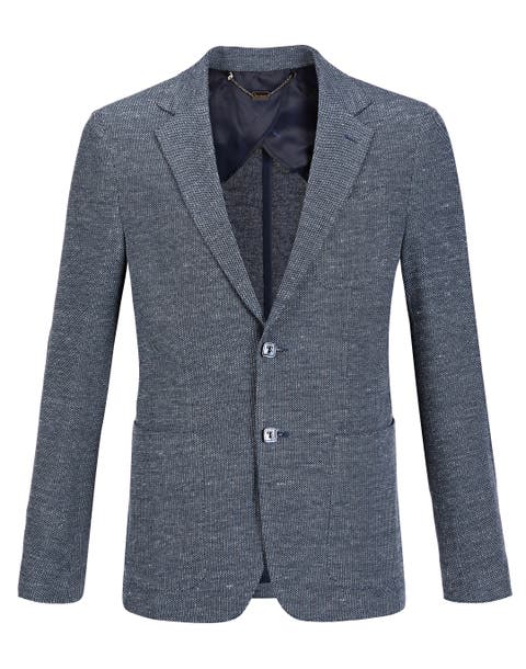Lion Patch Linen & Cotton Blazer Men