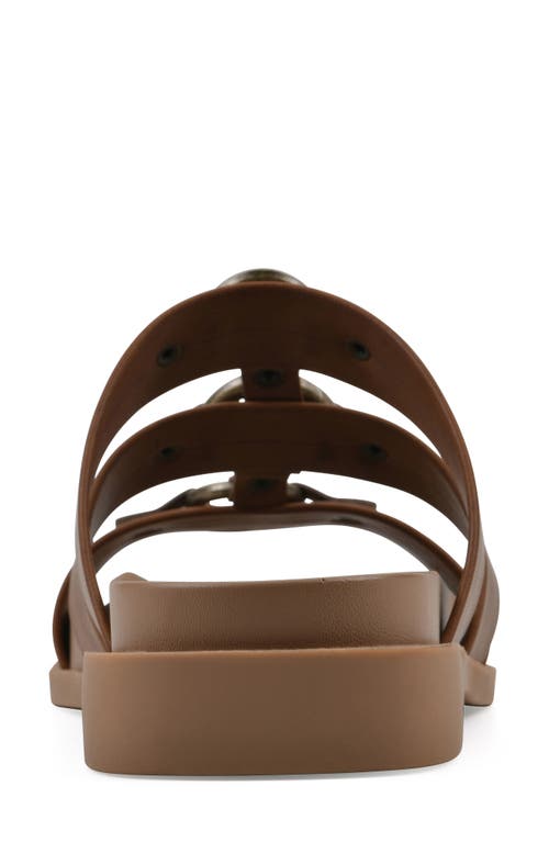 Cliffs By White Mountain Koala Slide Sandal In Dark Tan Smooth