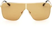 TOM FORD Huxley 68mm Oversize Navigator Sunglasses