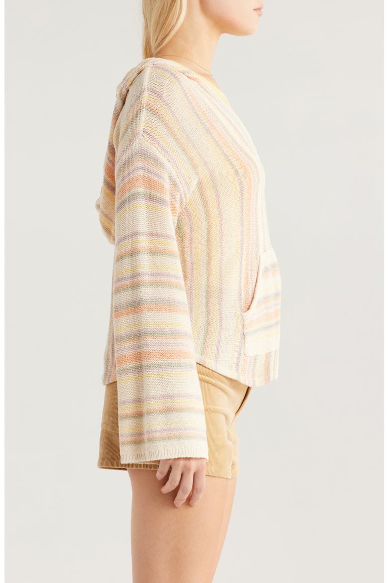 Baja Beach Stripe Hoodie, Alternate, color, SUNFLOWER
