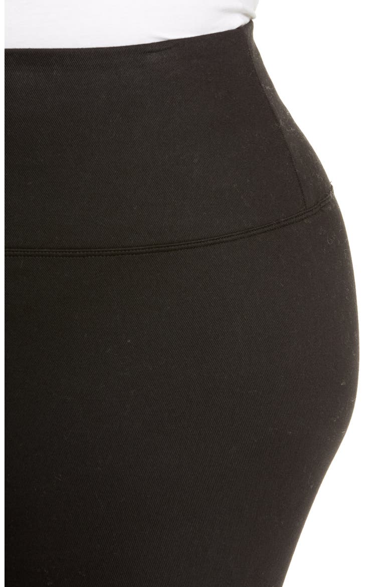 'Lyssentials Denim Capri Leggings, Alternate, color, BLACK