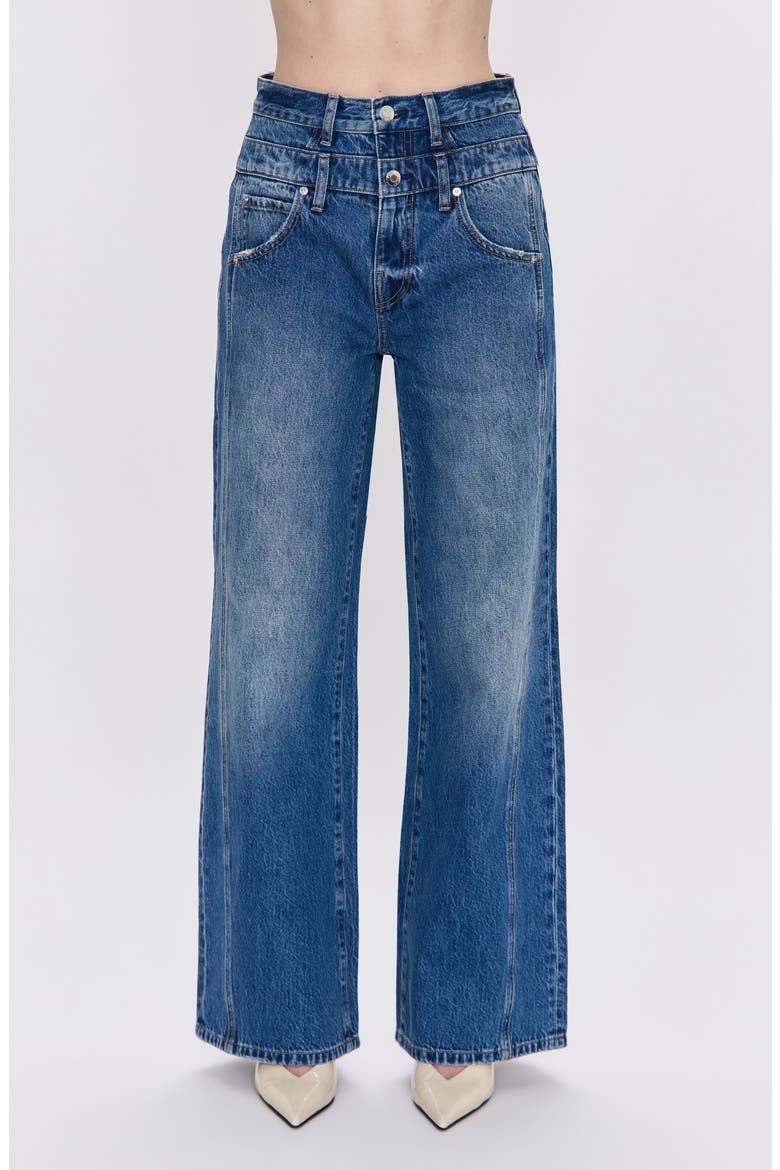 Caleb High Waist Wide Leg Jeans, Main, color, ECHO