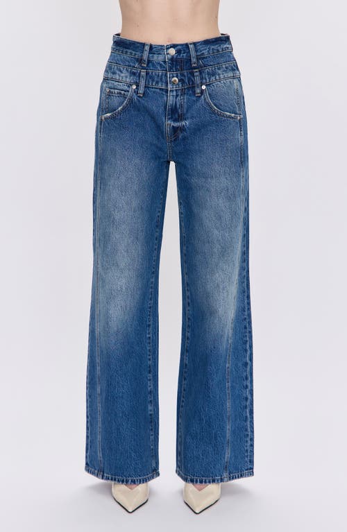 Pistola Caleb High Rise Relaxed Jeans In Echo In Blue