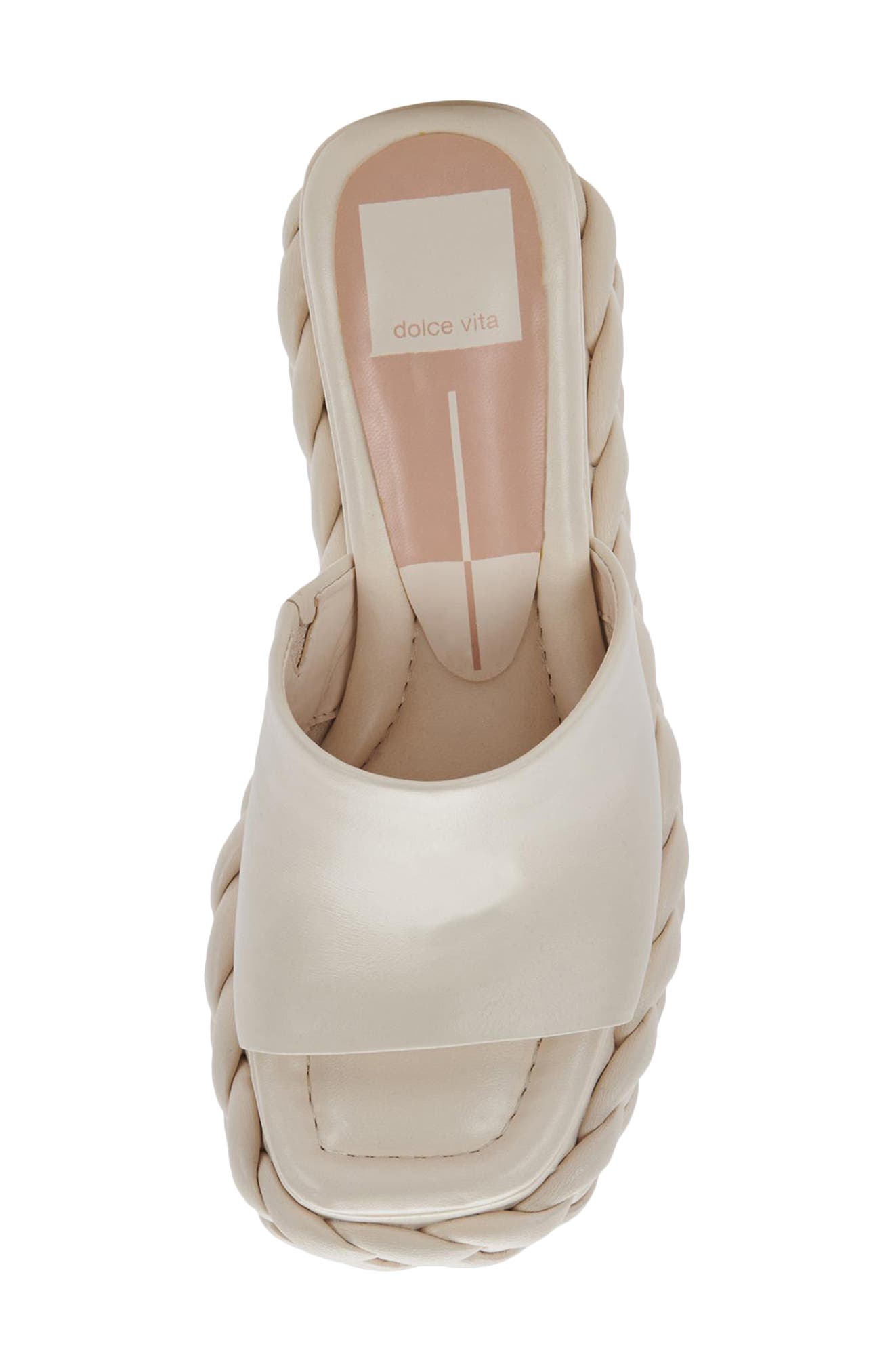 Elene Platform Wedge Sandal, Alternate, color, IVORY LEATHER