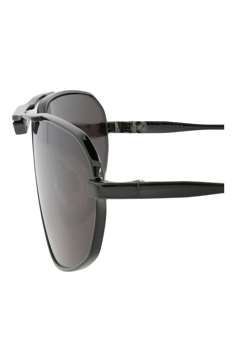Balenciaga 64mm Rectangle Sunglasses, Alternate, color, Grey Grey Grey