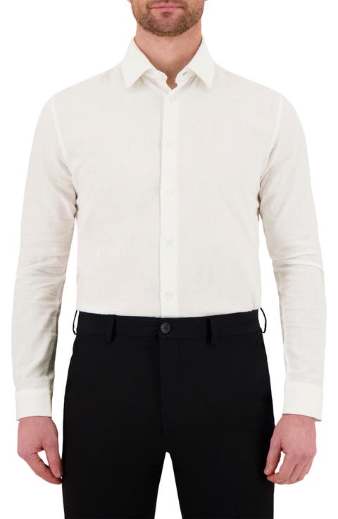 Premium Stretch Linen & Cotton Dress Shirt