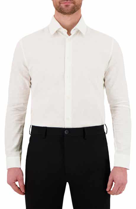 Victor Emmanuel Premium Stretch Linen & Cotton Dress Shirt